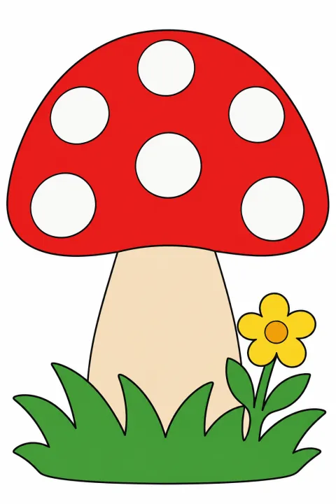 Coloriage champignon