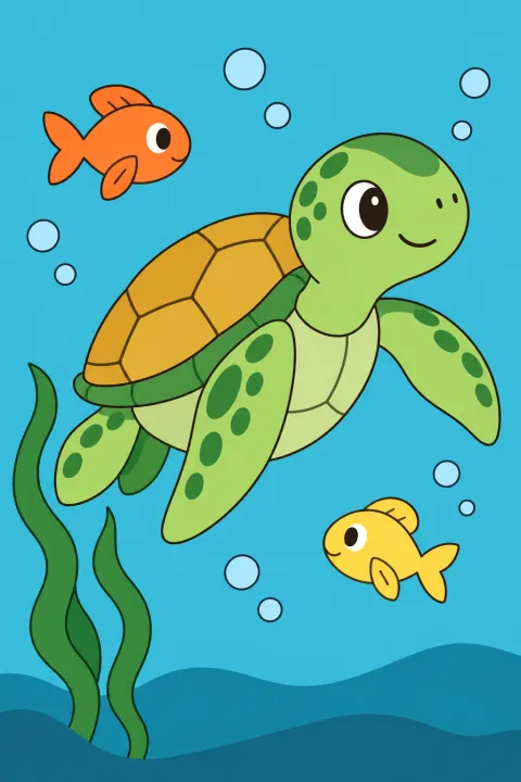 Coloriage tortue de mer