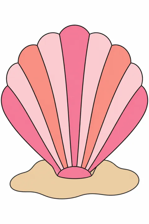 Résultat colorié : coquillage