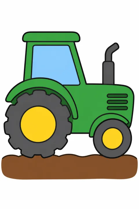 Coloriage tracteur