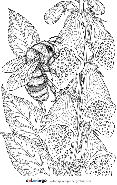 Coloriage bourdon réaliste