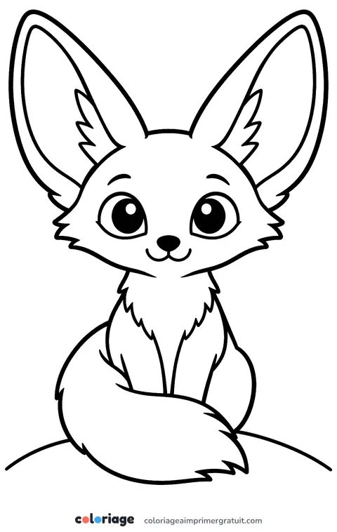 Coloriage fennec