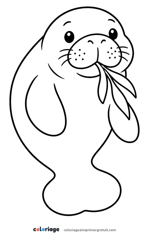 Coloriage lamantin
