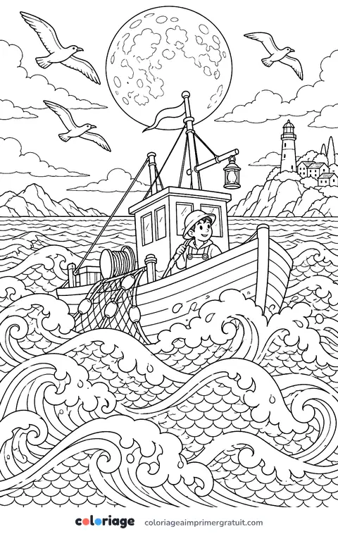 Coloriage vagues à motifs
