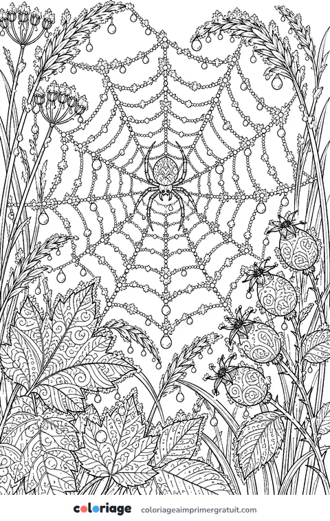 Coloriage toile givrée