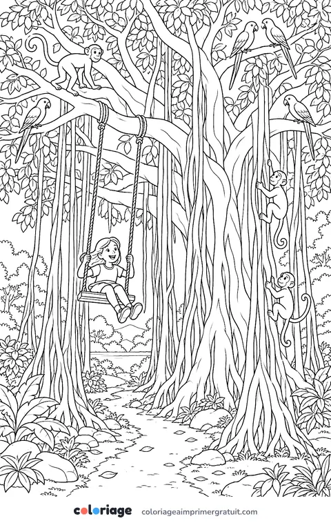 Coloriage banian