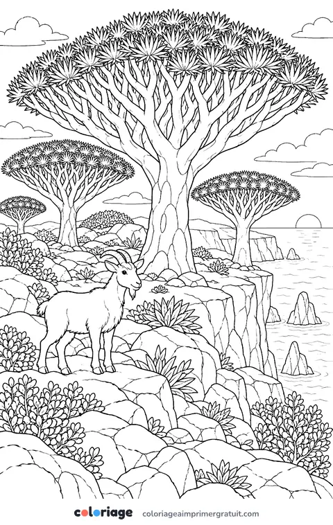 Coloriage dragonnier