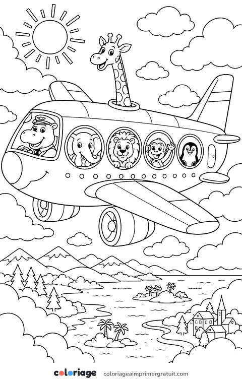 Coloriage passagers à quatre pattes