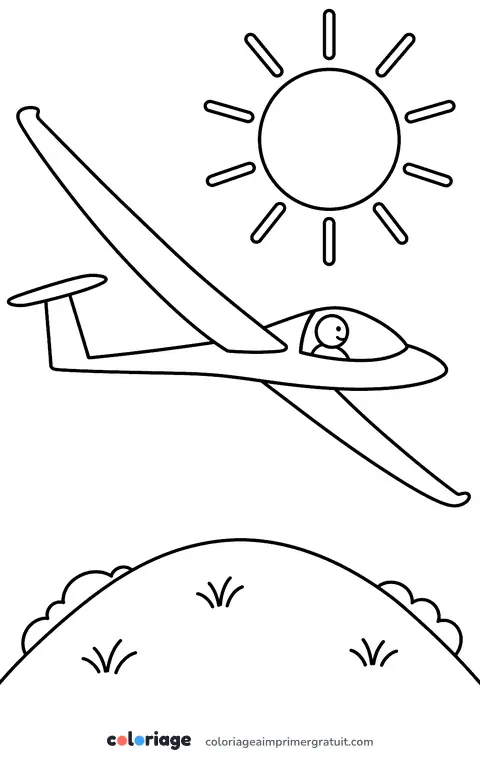 Coloriage planeur
