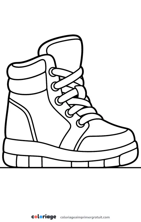 Coloriage chaussure de basket