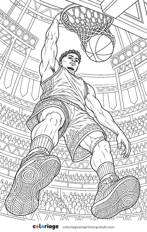Coloriage dunk réaliste