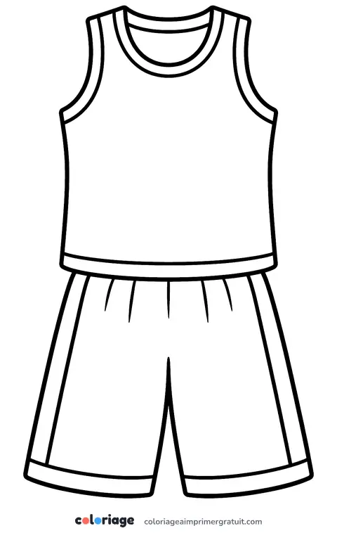 Coloriage maillot de basket