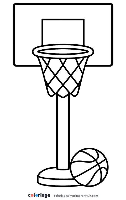 Coloriage panier de basket