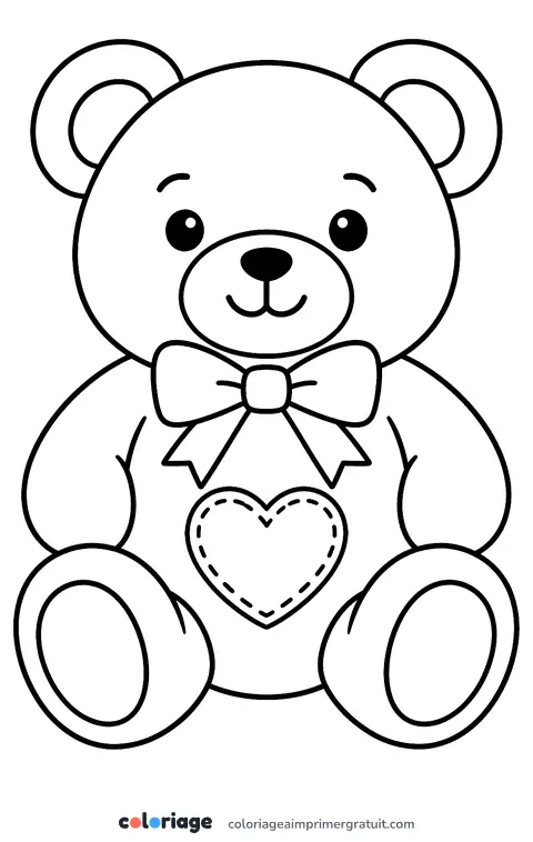 Coloriage doudou ourson