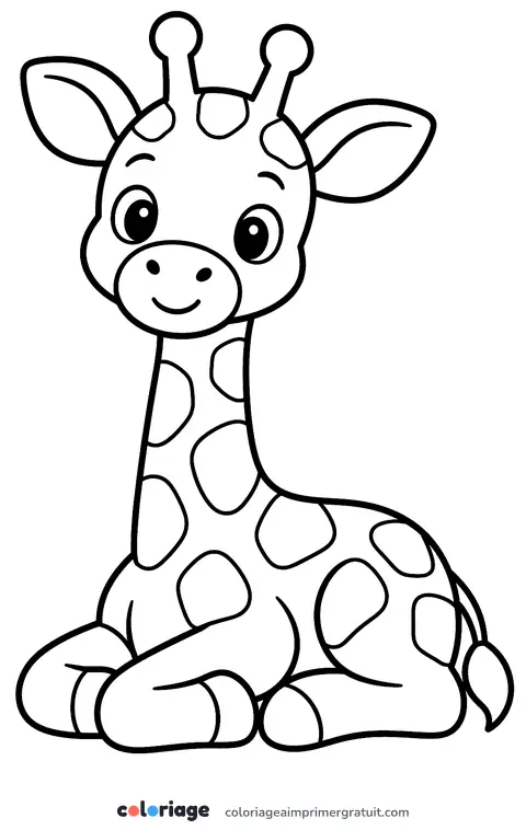 Coloriage girafon