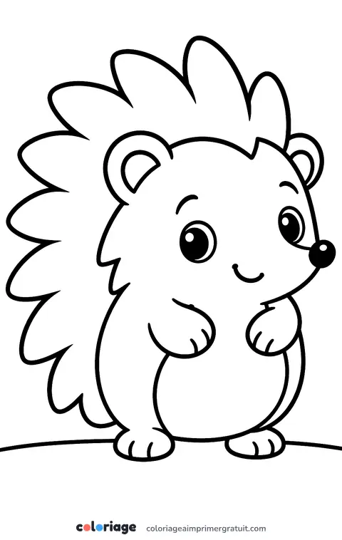 Coloriage bébé hérisson