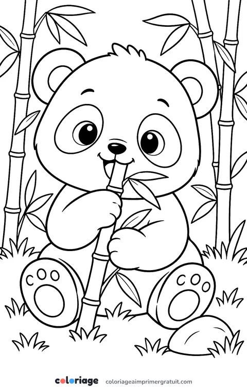 Coloriage bébé panda