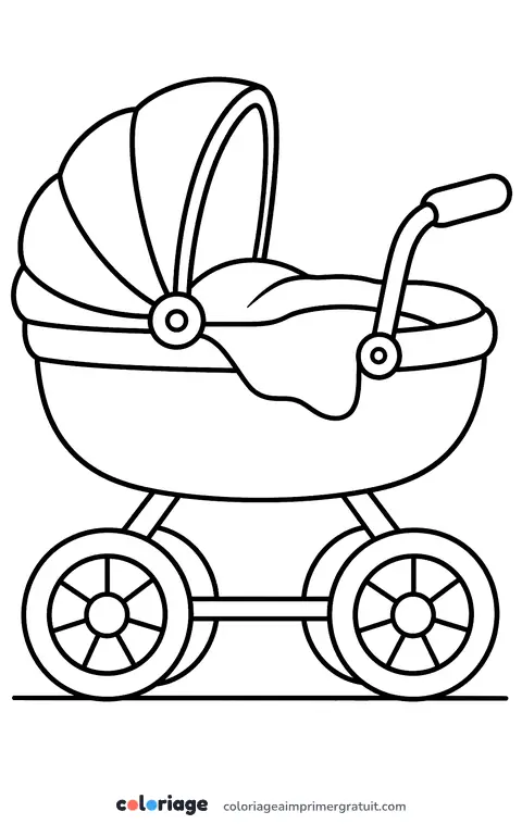 Coloriage poussette