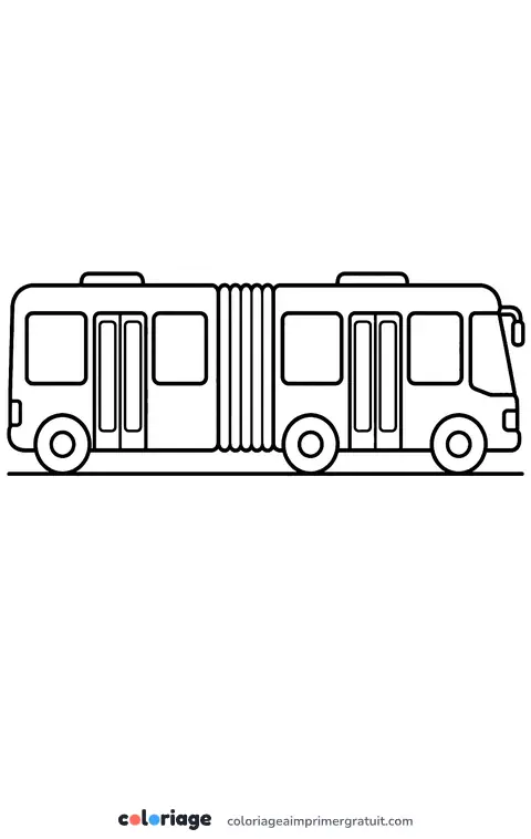 Coloriage bus articulé