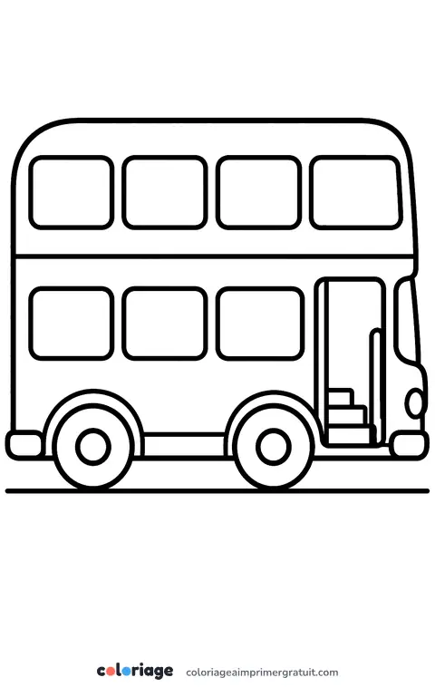 Coloriage bus à impériale