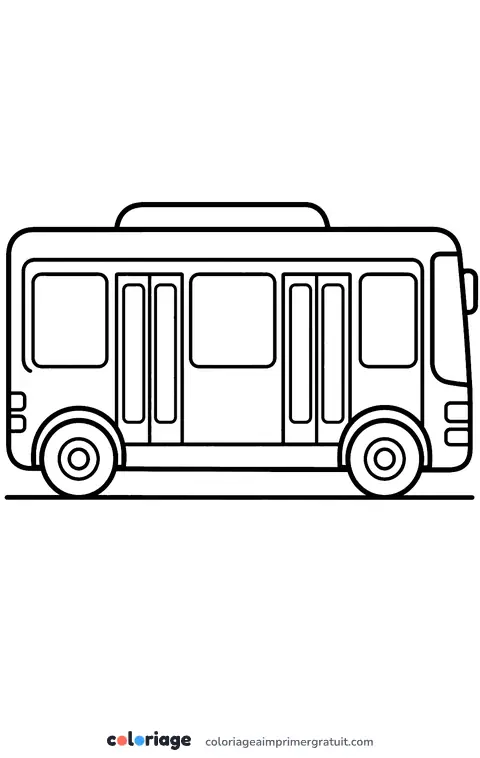 Coloriage bus de ville