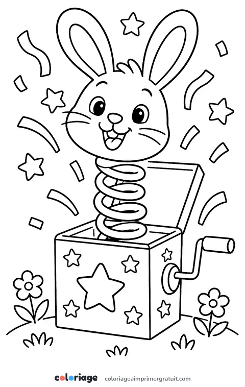 Coloriage boîte à surprise