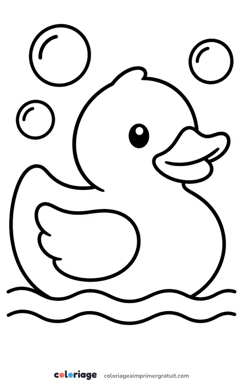 Coloriage canard de bain