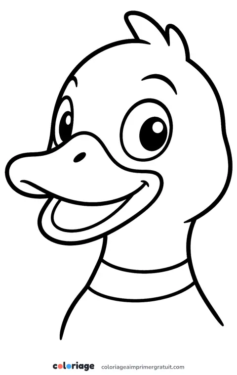 Coloriage tête de canard