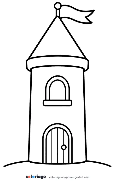 Coloriage donjon rond