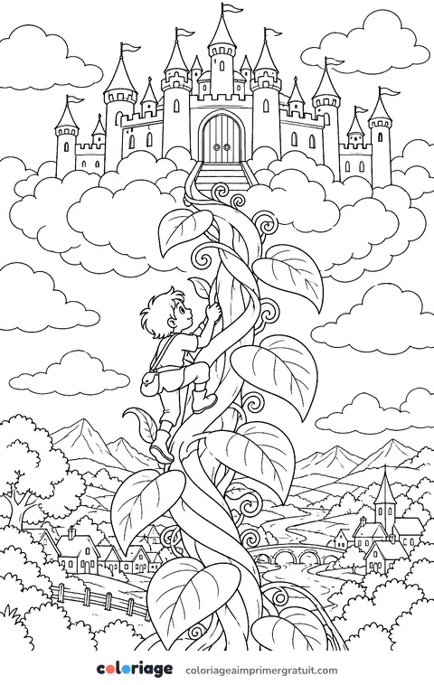 Coloriage château du géant