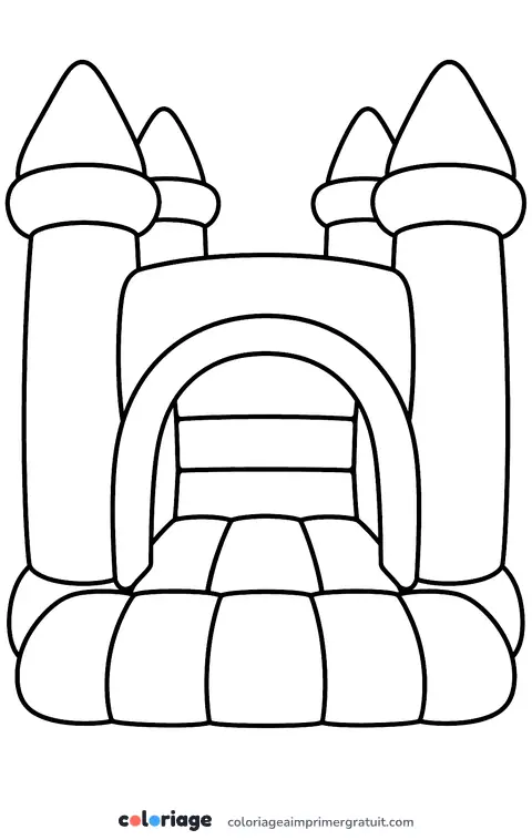 Coloriage château gonflable