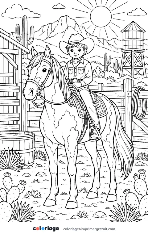 Coloriage au ranch