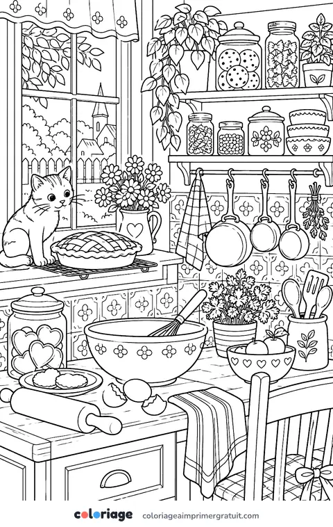 Coloriage cuisine gourmande