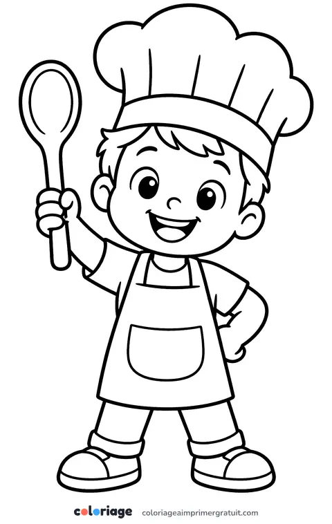 Coloriage petit chef