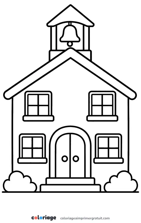 Coloriage petite école