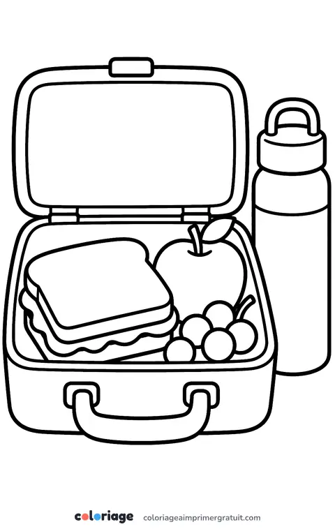 Coloriage boîte à goûter