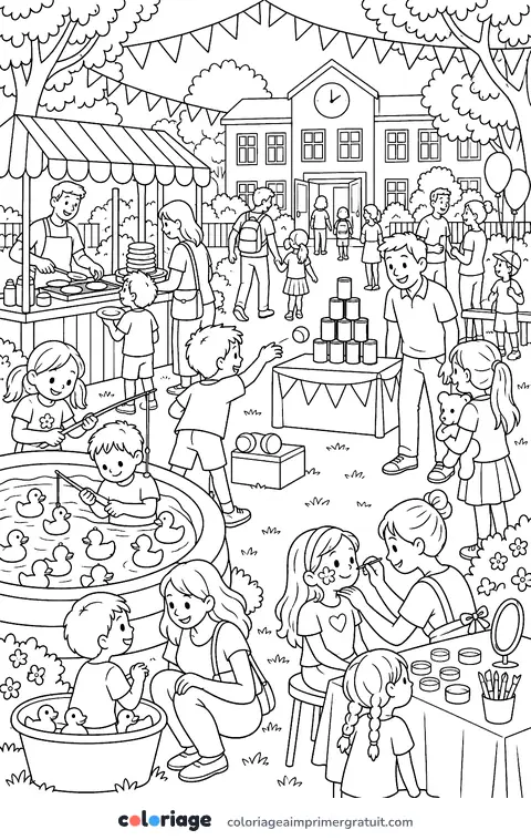Coloriage la kermesse