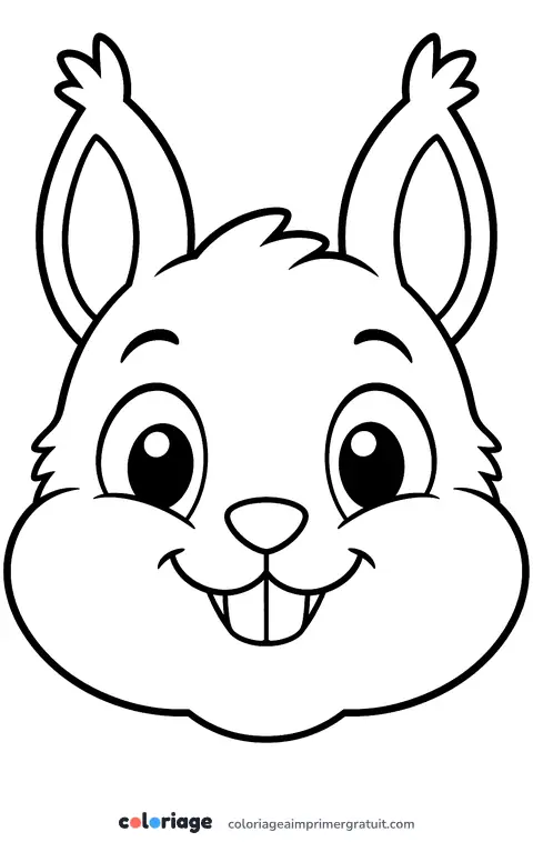 Coloriage tête d’écureuil