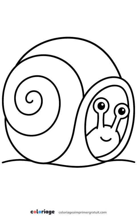 Coloriage escargot caché