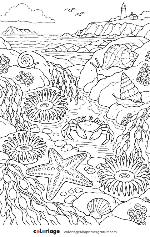Coloriage escargots de mer
