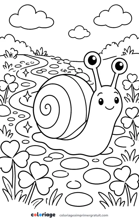 Coloriage trace sur le chemin