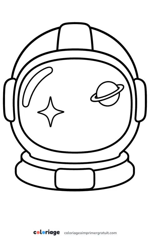 Coloriage casque d’astronaute
