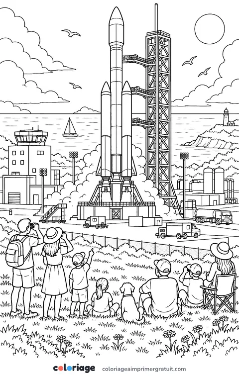 Coloriage jour de lancement