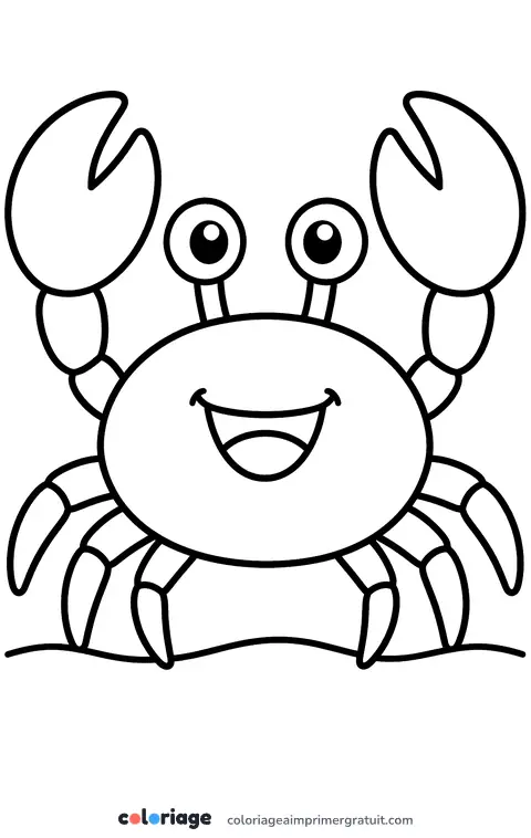 Coloriage petit crabe