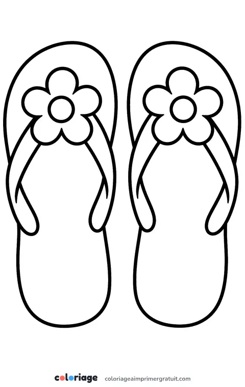 Coloriage paire de tongs