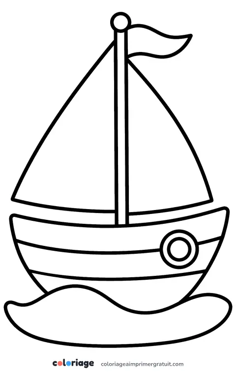 Coloriage petit voilier