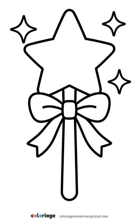 Coloriage baguette magique