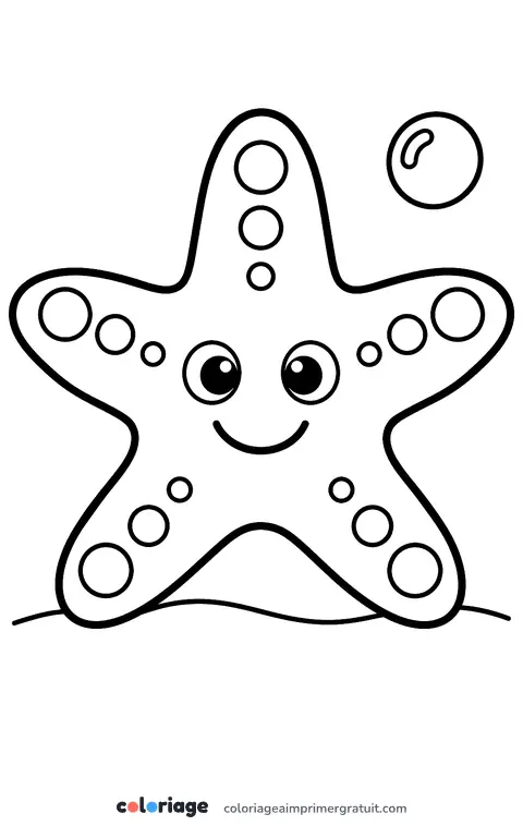 Coloriage étoile de mer