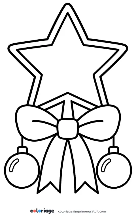 Coloriage étoile de Noël