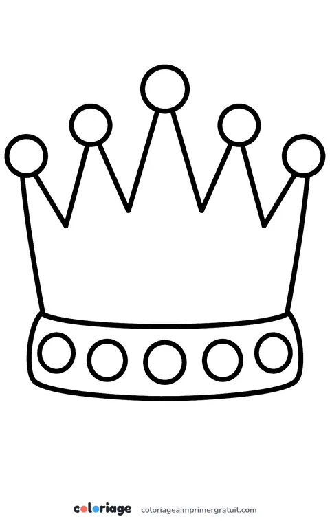 Coloriage couronne de reine